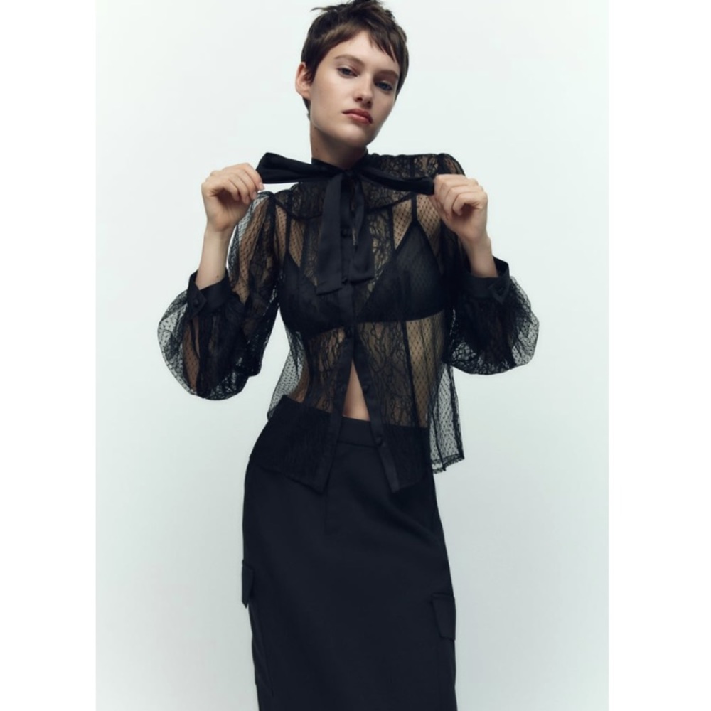 Zara Lace Shirt - Picture 5 of 6